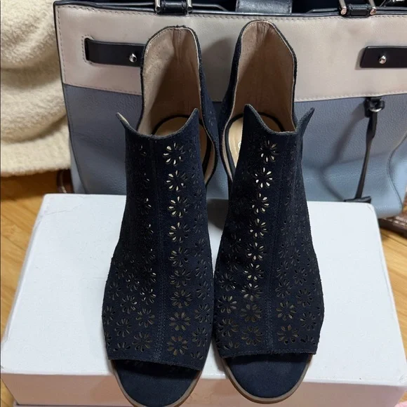 Crown & Ivy Black Cut-Out Ankle Booties - Picture 3 of 5